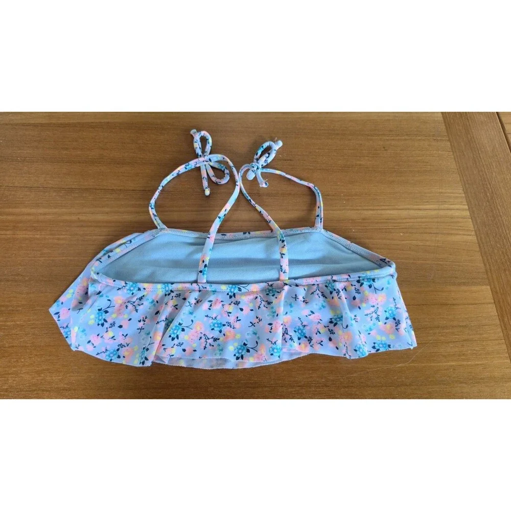 Art Class Pink And Blue Floral Girl's Two Piece Swimming Suit Size L (10/12)